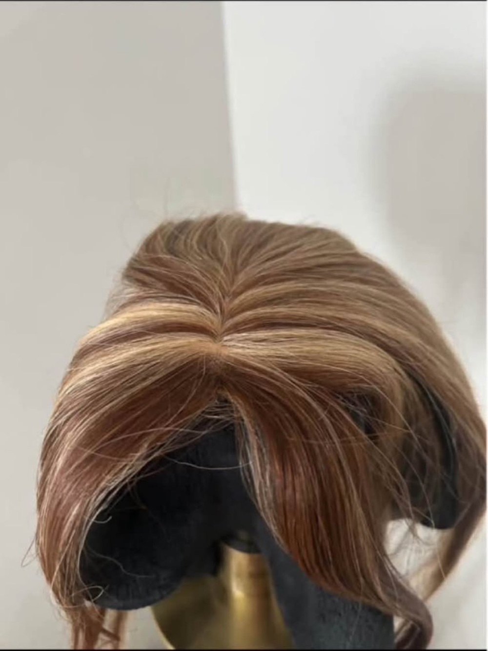 Brown Highlighted Women’s Hair Topper - Natural-Look Coverage